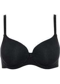 Schalen-BH LISCA "Schalen BH Ines", Damen, Gr. 80, Cup E, schwarz, Stoff, Obermaterial: 95% Baumwolle CO. 5% Elasthan EL., BHs Schalen-BH