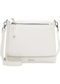 Umh&auml;ngetasche Tamaris "Umh&auml;ngetasche TAS Kennia", Damen, Gr. B/H/T: 27cm x 26cm x 6cm 0, wei&szlig; (wei&szlig; 300), Polyurethan, Taschen Umh&auml;ngetasche