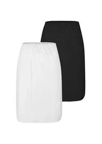 Unterrock Nina von C. "2er Pack Halbrock L&auml;nge 60 cm Elegance", Damen, Gr. 44, bunt (wei&szlig; schwarz), Obermaterial: 81% Viskose CV. 19% Polyester PES., R&ouml;cke Unterrock