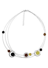 Collier OSTSEE-SCHMUCK "- Elska - Silber 925/000 - Bernstein" Gr. 45, silber (silber 925, silberfarben, wei&szlig;), Halsketten, Damen, Silber 925 (Sterlingsilber), Collier