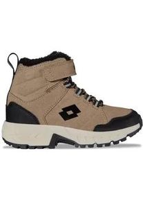 Winterboots Lotto, Kinder, Gr. 25, braun, schwarz, Kunstfaser, Synthetik, mehrfarbig, Schuhe Winterboots, - mit reflektierenden Details