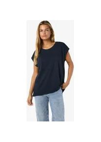 Kurzarmshirt Noisy may "NMMATHILDE S/S LOOSE LONG TOP NOOS", Damen, Gr. S, navy blazer, Jersey, Obermaterial: 50% Baumwolle, 50% Polyester, unifarben, relaxed fit normal, Rundhals, Shirts, Baumwollmischung, relaxed fit