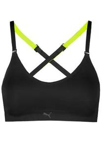 Bustier Puma "Puma WOMEN 3D KNIT SPORT TRIANGLE TOP", Damen, Gr. L, N-Gr, schwarz, Single Jersey, Obermaterial: 89% Polyamid, 11% Elasthan, BHs Bustier, wendbare und verstellbare Tr&auml;ger f&uuml;r einen personalisierten Look