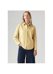 Levi's Jeansbluse LEVI'S "HARLIE BOYFRIEND SHIRT", Damen, Gr. L (40), french vanilla gd, Web, Obermaterial: 100% Baumwolle, relaxed fit Po-bedeckend, 2-Knopf-Manschette, Blusen Jeansbluse, mit Brusttasche