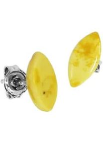 Paar Ohrstecker OSTSEE-SCHMUCK "- Klassisch - Silber 925/000 - Bernstein" Gr. 11, silber (silber 925, silberfarben, wei&szlig;), Ohrringe, Damen, Silber 925 (Sterlingsilber)