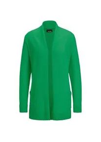 Strickjacke GOLDNER "Langarm Cardigan aus Merino", Damen, Gr. 38, gr&uuml;n, Obermaterial: 100% Schurwolle WV., figurumspielend, Rippe, Strickjacken Strickjacke, Schalkragen