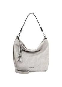 Emily & Noah Beuteltasche EMILY & NOAH "Beutel E&N Elke", Damen, Gr. B/H/T: 36cm x 28cm x 14cm 0, grau (lightgrau 810), Polyurethan, Taschen Beuteltasche