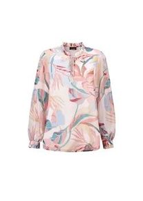 Schlupfbluse GOLDNER "Luftige Bluse mit R&uuml;schen-Details", Damen, Gr. 46, bunt (bunt, gemustert), Obermaterial: 100% Polyester PES., Gummibund, Blusen Schlupfbluse, R&uuml;schen-Details