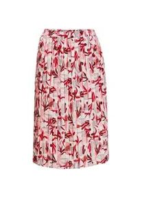 Jerseyrock GOLDNER "Gemusterter Jerseyrock mit Schlupfbund", Damen, Gr. 48, orange (koralle, wei&szlig;, gemustert), Obermaterial: 95% Polyester PES. 5% Elasthan EL., figurumspielend, R&ouml;cke, Ungef&uuml;ttert leicht