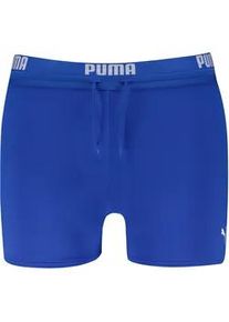 Badehose Puma "Puma SWIM MEN LOGO TRUNKS", Herren, Gr. XL, N-Gr, ultra blau, Web, Obermaterial: 80% Polyamid, 20% Elasthan, Badehosen Badehose, elastischer Logobund mit integriertem Kordelzug