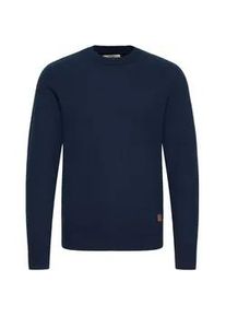 Strickfleece-Pullover Blend "Strickpullover BHFinn", Herren, Gr. L, blau (marineblaus), Obermaterial: 70% Baumwolle CO recyc.. 30% Polyester Pol. recyc.., Pullover