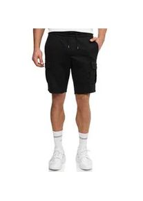 Shorts INDICODE "INNello cargo shorts", Herren, Gr. XXL, N-Gr, schwarz, Web, Obermaterial: 95% Polyester, 5% Elasthan, bedruckt, regular fit kniefrei, Hosen Shorts