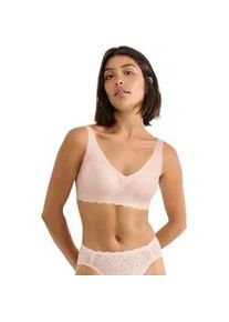B&uuml;gelloser BH Sloggi "ZERO Feel Bliss Soft bra", Damen, Gr. XL, N-Gr, puff pink, Spitze, Obermaterial: 76% Polyamid, 24% Elasthan, BHs, unsichtbar mit Spitzenoptik