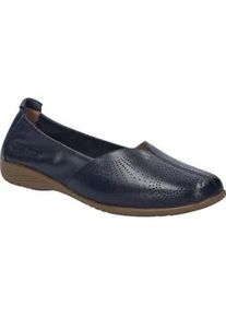 Ballerina Josef Seibel "Fenja 29, indigo", Damen, Gr. 39, blau (indigo), Obermaterial: 100% Rindsleder Leather cow., Schuhe Ballerina