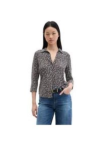 Marc O'Polo Blusenshirt MARC O'POLO "aus LENZINGTM ECOVEROTM", Damen, Gr. XXL, medium grau, Obermaterial: 95% Viskose, 5% Elasthan, bedruckt, regular fit, normaler Saum, Shirts Blusenshirt