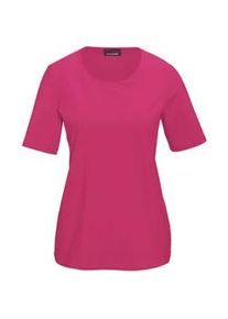 Langarm-Poloshirt GOLDNER "Kurzgr&ouml;&szlig;e Gepflegtes Shirt in formstabiler Ware", Damen, Gr. 25, rosa (pink), Obermaterial: 82% Polyester PES. 18% Elasthan EL., normal, Sonstiges, Shirts, Ohne