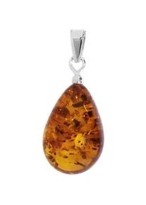 Kettenanh&auml;nger OSTSEE-SCHMUCK "- Tropfen ca. 17 mm lang - Silber 925/000 - Bernstein -" Gr. 27, silber (silber 925, silberfarben, wei&szlig;), Schmuckanh&auml;nger, Damen, Bernstein, Kettenanh&auml;nger