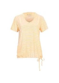 T-Shirt Killtec "WMN TSHRT F", Damen, Gr. 40, pfirsich, Obermaterial: 94% Polyester, 6% Elasthan, Rundhals, Shirts T-Shirt, Gestreiftes, schnelltrocknendes Funktionsshirt mit verstellbarem Saum