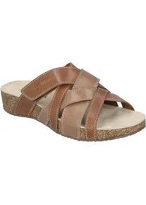 Sandale Josef Seibel "Tonga 74, nuss-kombi", Damen, Gr. 42, braun (nuss, kombi), Obermaterial: 100% Rindsleder Leather cow., Schuhe Sandale