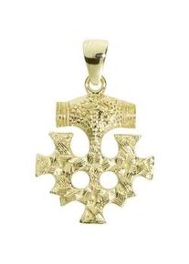 Kettenanh&auml;nger OSTSEE-SCHMUCK "- Hiddensee 25 x 23 mm - Gold 333/000 -" Gr. 35, gold (gold 333, goldfarben, gelb), Schmuckanh&auml;nger, Damen, Gelbgold 333, Kettenanh&auml;nger