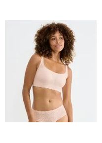 Bustier Sloggi "ZERO Feel Bliss Top", Damen, Gr. L, N-Gr, puff pink, Spitze, Obermaterial: 76% Polyamid, 24% Elasthan, BHs Bustier, unsichtbar mit Spitzenoptik