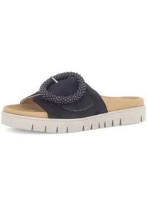 Pantolette Gabor "Pantolette", Damen, Gr. 38, blau, Schuhe Pantolette