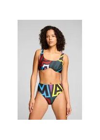 Badehose Puma "Puma SWIM WOMEN PRINTED SCOOP NECK TOP 1P", Damen, Gr. XS, N-Gr, multi colour, Obermaterial: 82% Polyester, 18% Elasthan, Badehosen Badehose