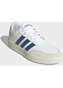 Sneaker Adidas SPORTSWEAR "BREAKNET 3.0", Herren, Gr. 44, cloud wei&szlig;, dusky petrol, lucid orange, Leder, Synthetik, Schuhe Sneaker