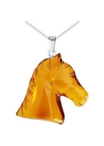 Kette mit Anh&auml;nger OSTSEE-SCHMUCK "- Pferd - Bernstein -" Gr. 50, silber (silber 925, silberfarben, wei&szlig;), Schmuck_Sets, Damen, 50, Bernstein