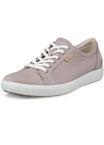 Sneaker Ecco "SOFT 7 W", Damen, Gr. 39, altrosa, Nubukleder, unifarben, Schuhe Sneaker, Halbschuh, Freizeitsneaker, Schn&uuml;rschuh in schmaler Form
