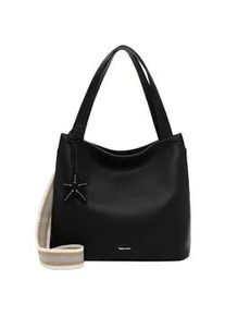 Shopper Tamaris "Shopper TAS Kea", Damen, Gr. B/H/T: 37cm x 32cm x 16cm 0, schwarz (schwarz 100), Polyurethan, Taschen Shopper