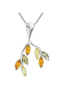 Kette mit Anh&auml;nger OSTSEE-SCHMUCK "- Paulin - Silber 925/000 - Bernstein" Gr. 50, silber (silber 925, silberfarben, wei&szlig;), Schmuck_Sets, Damen, 50, Silber 925 (Sterlingsilber)