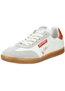 Sneaker Steve Madden "Steve Madden Sneaker Leder", Herren, Gr. 41, wei&szlig;, orange, Leder, Schuhe Sneaker