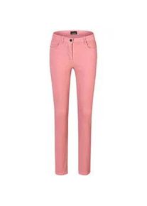 Regular-fit-Jeans GOLDNER "Lange Freizeithose BELLA mit Formbund", Damen, Gr. 42, N-Gr, rosa (lachsrosa), Obermaterial: 65% Baumwolle CO. 31% Polyester PES. 4% Elasthan EL., Jeans