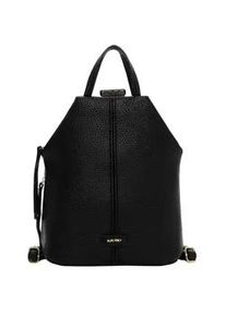 Rucksack SURI FREY "Rucksack SFY Gray", Damen, Gr. B/H/T: 31cm x 35cm x 18cm, schwarz (schwarz 100), Obermaterial: 60% Polyurethan PU. 40% Polyester PES., Rucks&auml;cke Rucksack