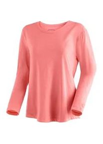Langarmshirt Maier Sports "Long Sleeve Jersey W", Damen, Gr. M, perlrosa, 50% Baumwolle, 50% Polyester, Rundhals, Shirts Langarmshirt