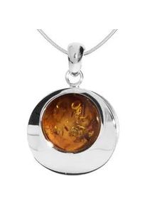 Kette mit Anh&auml;nger OSTSEE-SCHMUCK "- Alina 19 mm - Silber 925/000 - Bernstein" Gr. 45, silber (silber 925, silberfarben, wei&szlig;), Schmuck_Sets, Damen, 45, Silber 925 (Sterlingsilber)