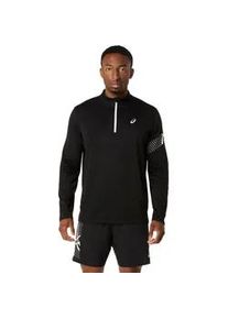 Laufshirt asics "ICON LS 1/2 ZIP TOP", Herren, Gr. L, performance schwarz, cream, Obermaterial: 100% Polyester, Shirts Laufshirt
