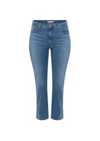 Levi's Straight-Jeans LEVI'S PLUS "314 Shaping Straight", Damen, Gr. 20 (52), L&auml;nge 30, smudged line, Denim/Jeans, Obermaterial: 80% Baumwolle, 14% Polyester, 6% Elasthan, lang, Jeans Straight-Jeans, in Baumwoll-Stretch