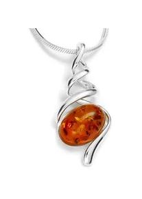 Kette mit Anh&auml;nger OSTSEE-SCHMUCK "- Noemi - Silber 925/000 - Bernstein" Gr. 60, silber (silber 925, silberfarben, wei&szlig;), Schmuck_Sets, Damen, 60, Silber 925 (Sterlingsilber)