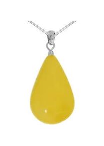 Kette mit Anh&auml;nger OSTSEE-SCHMUCK "- Tropfen ca. 30 mm lang - Silber 925/000 - Bernstein" Gr. 42, silber (silber 925, silberfarben, wei&szlig;), Schmuck_Sets, Damen, 42, Silber 925 (Sterlingsilber)