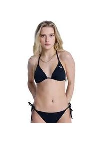 Triangel-Bikini-Top Roxy "Solid Essentials", Damen, Gr. XS, Cup B, anthrazit, Obermaterial: 85% Microfaser, 15% Elasthan;, Bikini-Oberteile