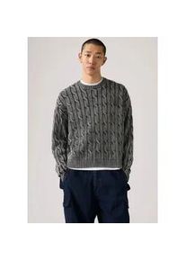 Levi's Strickpullover LEVI'S "CARMEL CABLE CREW", Herren, Gr. XL, cable rib 5gg phantom gd, Strick, Obermaterial: 100% Baumwolle, unifarben, regular fit normal, Rundhals, Rippb&uuml;ndchen, Pullover Strickpullover, mit Strickmuster