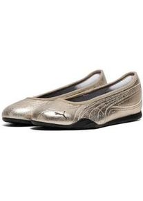 Ballerina Puma "Catch Metallic Whisper Ballerinas Damen", Damen, Gr. 37, gold schwarz, Obermaterial: Synthetik, Textil; Futter: Textil; Innensohle: Textil; Laufsohle: Gummi, Schuhe Ballerina