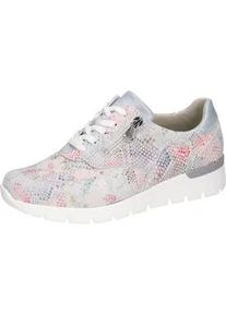 Waldl&auml;ufer Schn&uuml;rschuh WALDL&Auml;UFER "K-RAMONA Soft", Damen, Gr. 7 (40,5), hellblau multicolor, Nubukleder, Textil, Veloursleder, Reptilienpr&auml;gung, Schuhe Schn&uuml;rschuh, Sneaker, Komfortschuh, Bequemschuh mit Orthotritt-Funtion, K-Weite