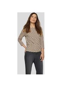 Print-Shirt Rabe "T-Shirt", Damen, Gr. 36, braun, 92%Baumwolle 8%Elasthan, tailliert, Shirts