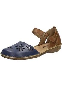 Riemchensandale Josef Seibel "Josef Seibel Sandalen Leder", Damen, Gr. 38, blau, braun, Leder, Schuhe Riemchensandale