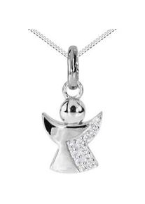 Kette mit Anh&auml;nger OSTSEE-SCHMUCK "- kleiner Engel - Silber 925/000 - Zirkonia" Gr. 42, silber (silber 925, silberfarben, wei&szlig;), Schmuck_Sets, Damen, 42, Silber 925 (Sterlingsilber)