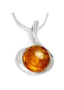 Kette mit Anh&auml;nger OSTSEE-SCHMUCK "- Leonie - Silber 925/000 - Bernstein" Gr. 45, silber (silber 925, silberfarben, wei&szlig;), Schmuck_Sets, Damen, 45, Silber 925 (Sterlingsilber)