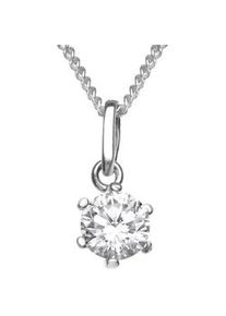 Kette mit Anh&auml;nger OSTSEE-SCHMUCK "- Folina 6 mm - Silber 925/000 - Zirkonia" Gr. 42, silber (silber 925, silberfarben, wei&szlig;), Schmuck_Sets, Damen, 42, Silber 925 (Sterlingsilber)